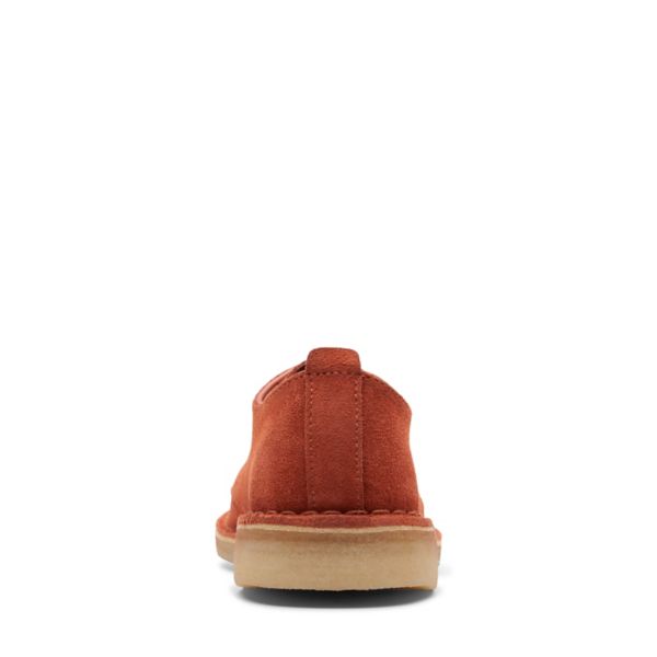 Clarks Womens Desert London Flat Shoes Orange | CA-6097285
